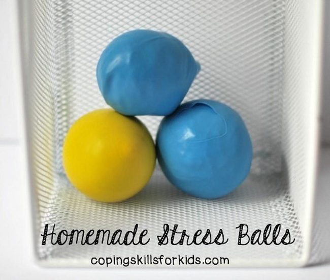 Bright Blue Yellow Stress Spheres