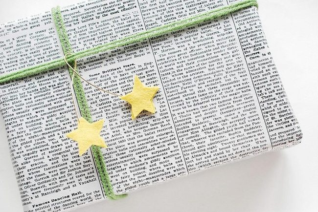 Gold Stars On Black Print