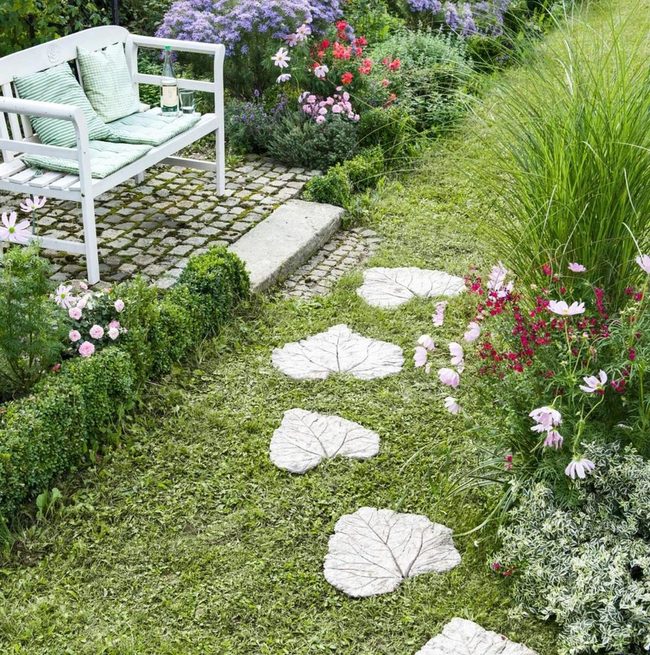 Green Stone Garden Path