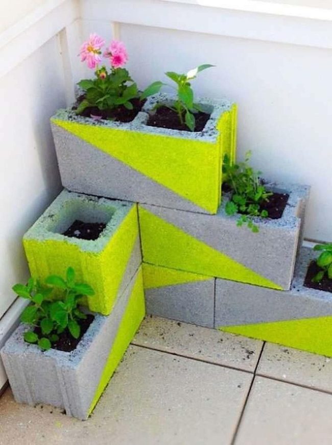 Stacked Concrete Garden Towers