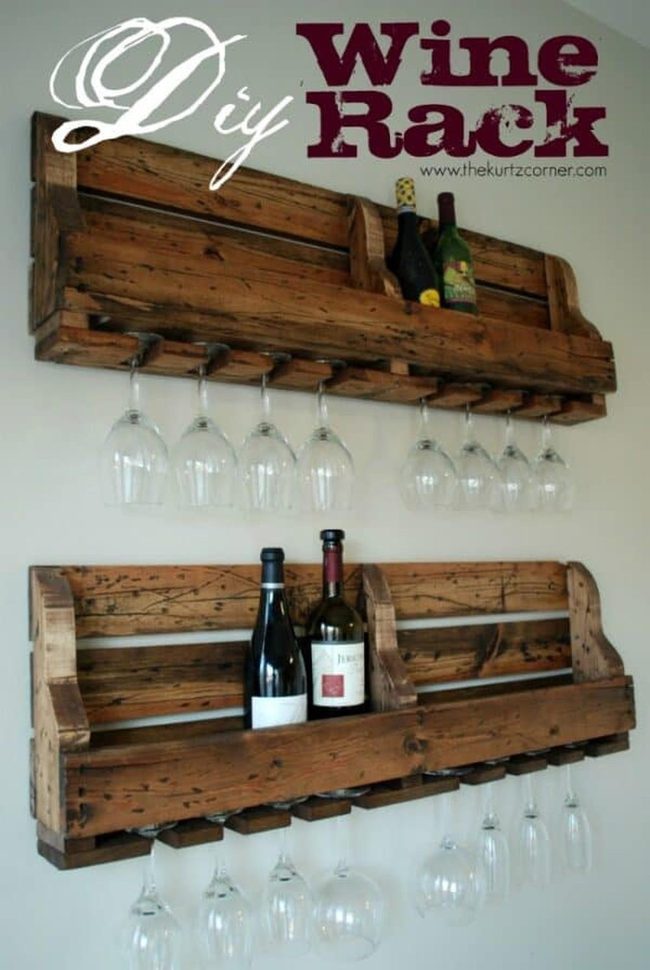 Wooden Pallet Wine Bottle Holder