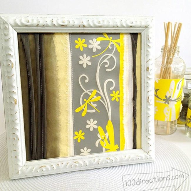 Yellow Floral Frame Statement