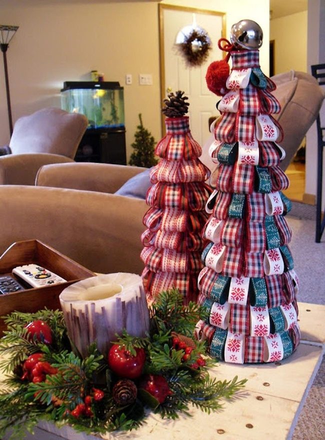 Ribbon-Wrapped Pine And Aqua Glow