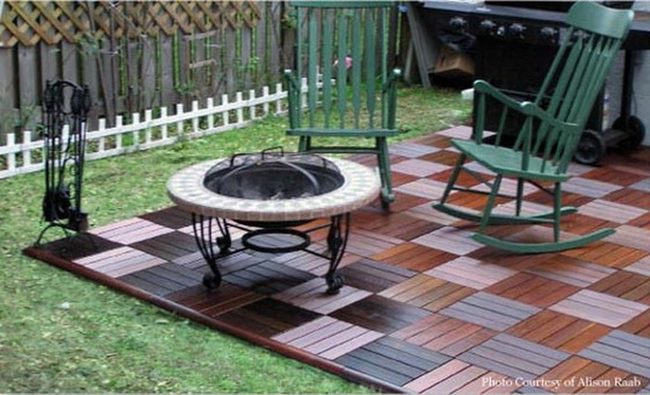 Brown Checkerboard Patio Escape