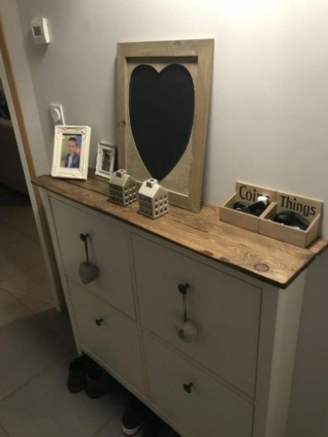 Light Wood Entry Storage