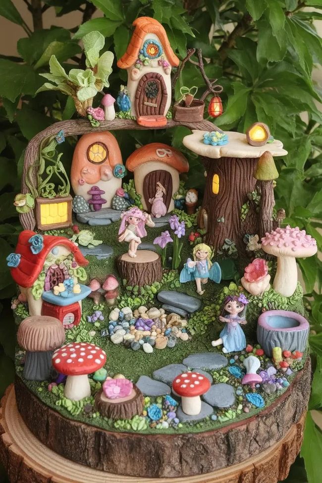 Handcrafted Clay Fairy Homes
