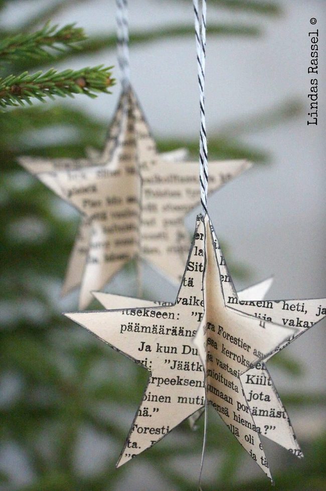 Folded Book Page Stars