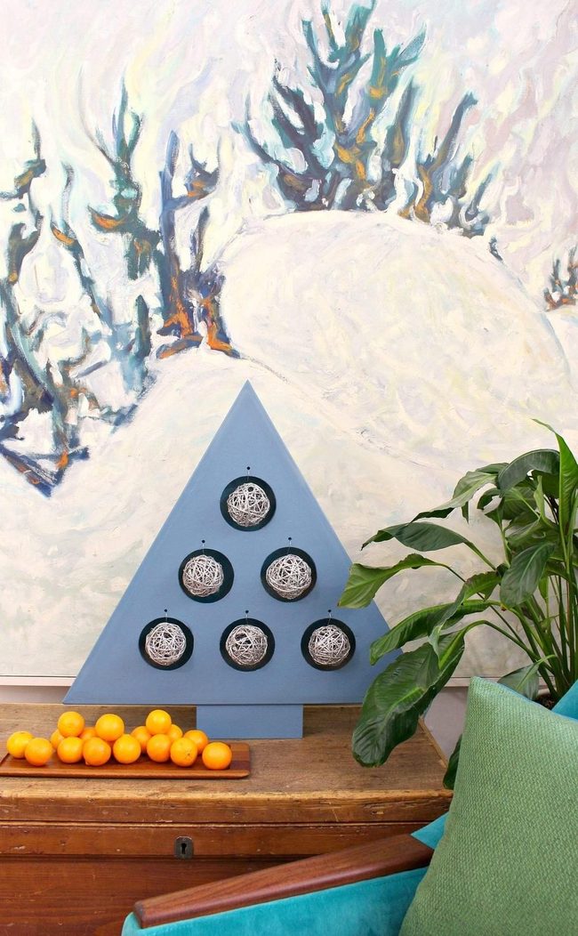 Turquoise Chair, White Walls, Wood Warmth