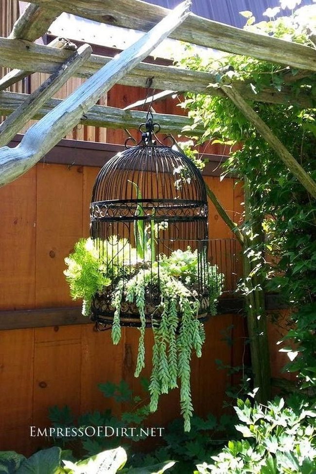 Green Cascades Through Vintage Metal
