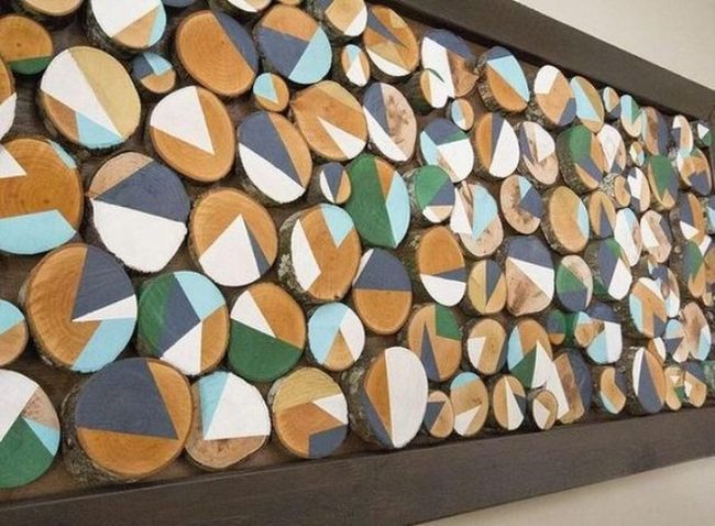 Geometric Wood Slice Trilogy