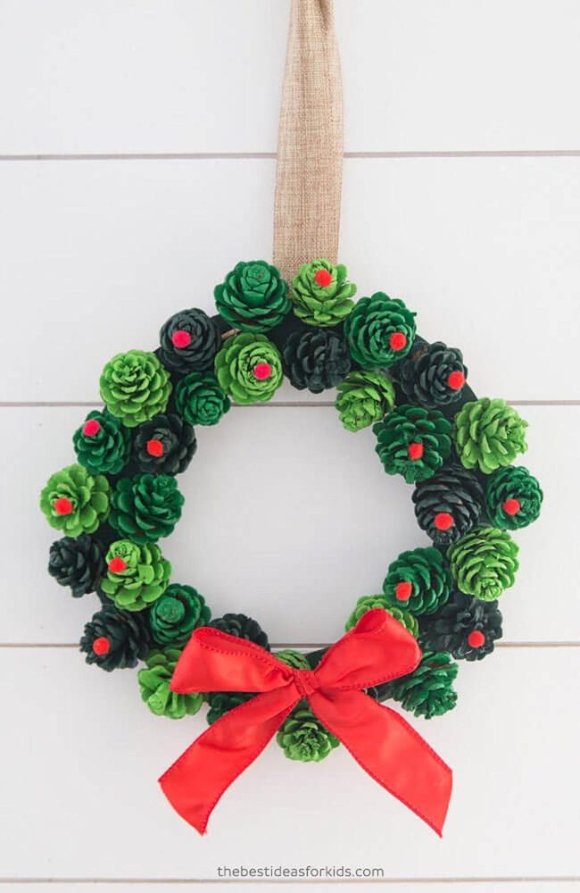 Green Pine Cone Craft Tree