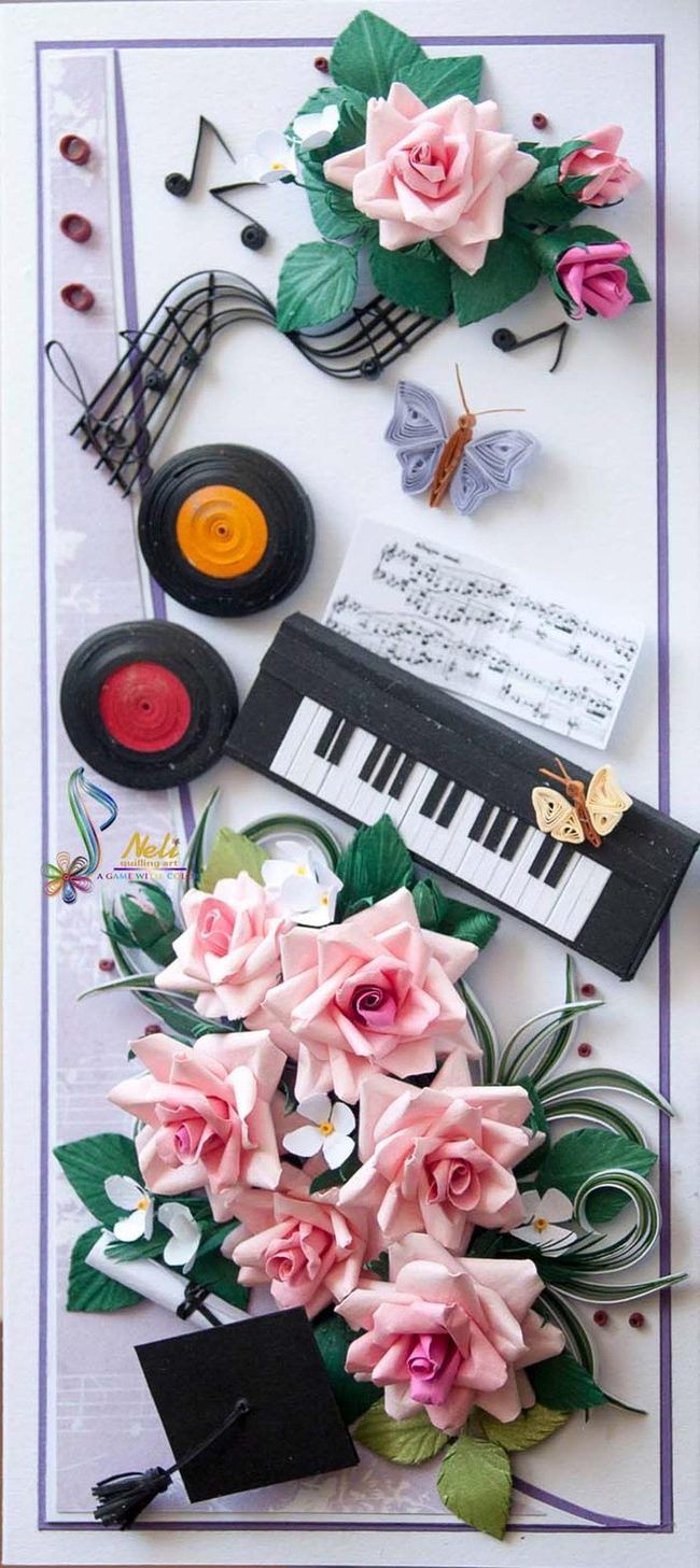 Pink Roses Meet Vinyl Records