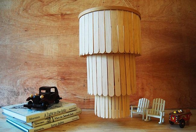 Warm Wood Interior With White Seating