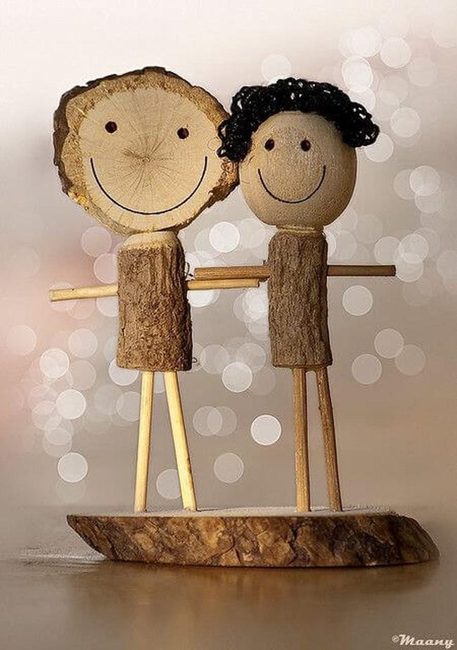 Natural Wood Character Figures