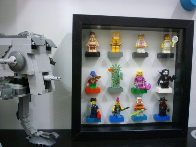 Gray Robot Leads Colorful Minifigure Army