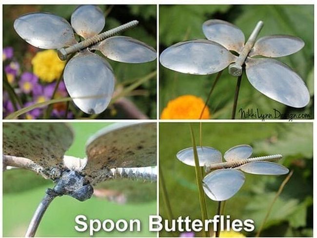 Recycled Spoon Butterflies