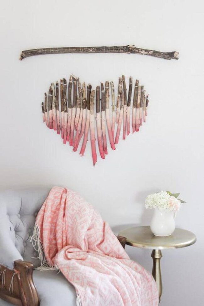 Twisted Twig Heart, Soft Pink