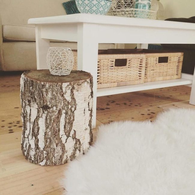 Natural Wood Tree Stump Seat