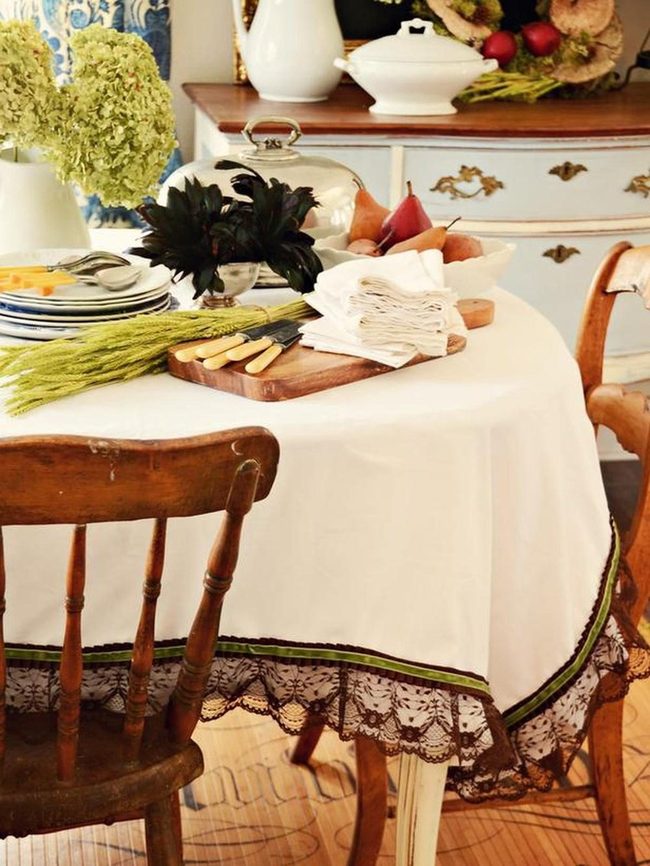 Wooden Chairs, Green Pears, Lace