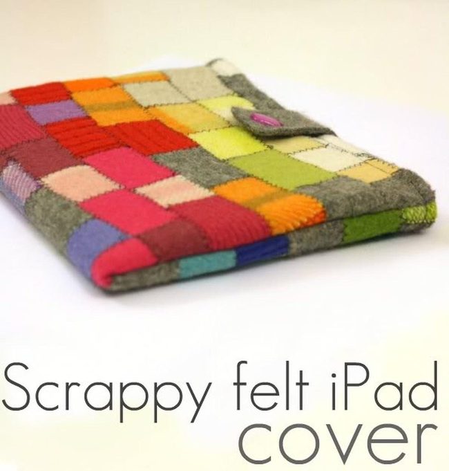 Multicolor Felt Patchwork Ipad Cover
