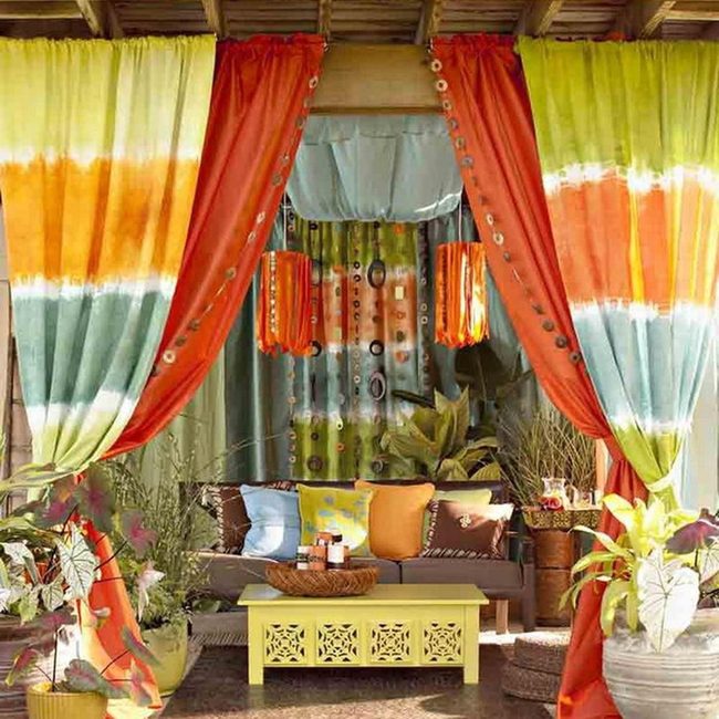 Colorful Outdoor Lounge Oasis