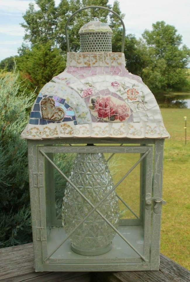 Patterned Porcelain Mosaic Lantern
