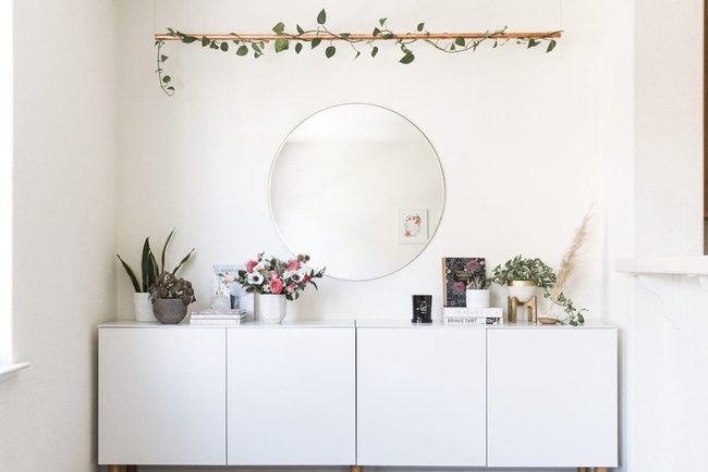 White Cabinets Hide Toy Clutter