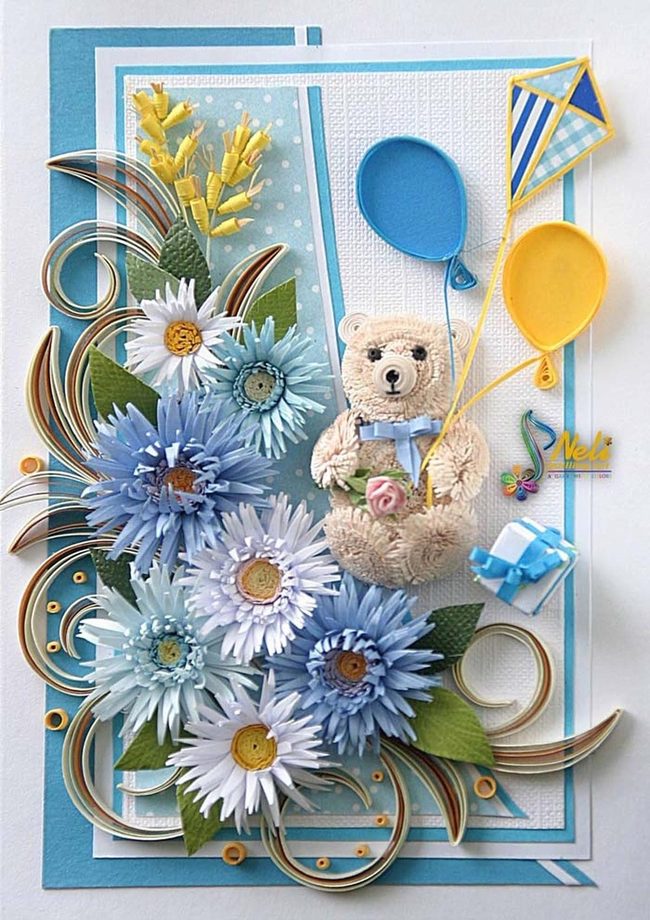Pastel Daisies With Teddy Bear
