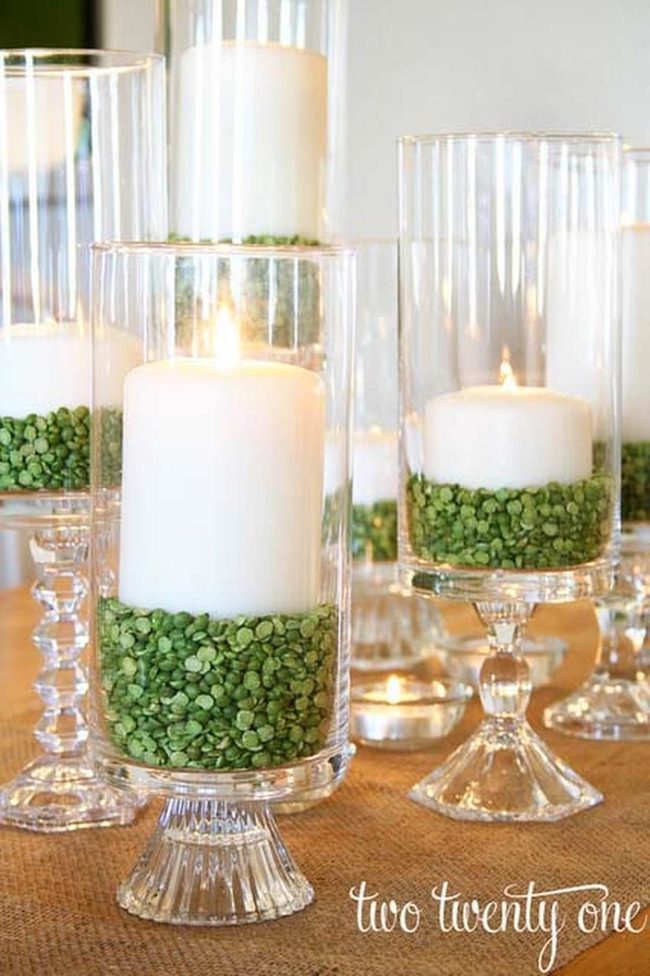 Green Pea Candlelight Display