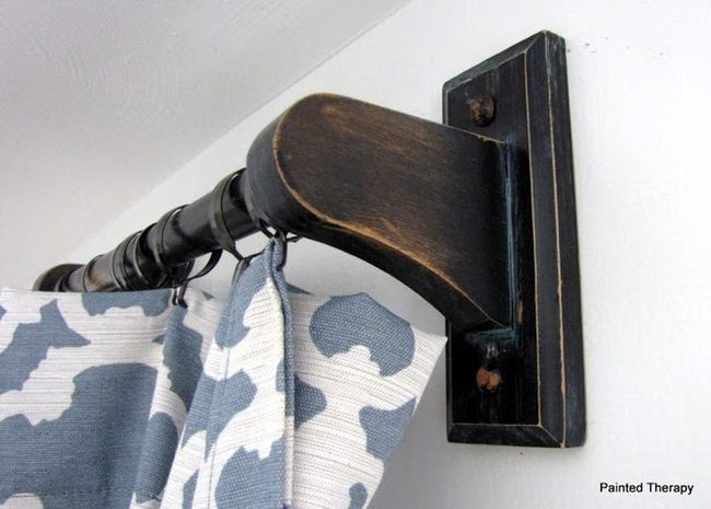 Dark Wood Curtain Architecture