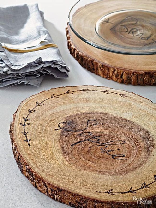 Handwritten Wood Place Cards