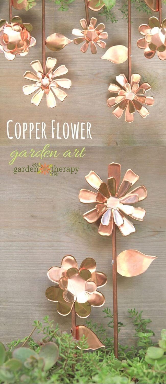 Copper Patina Garden Sculpture