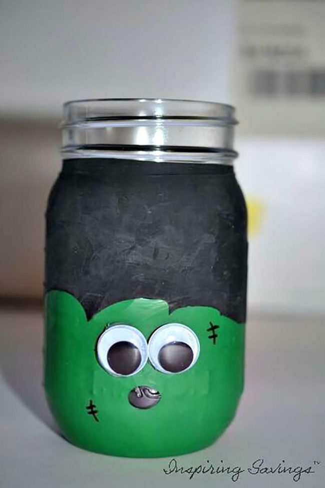 Frankenstein Mason Jar Drink Server