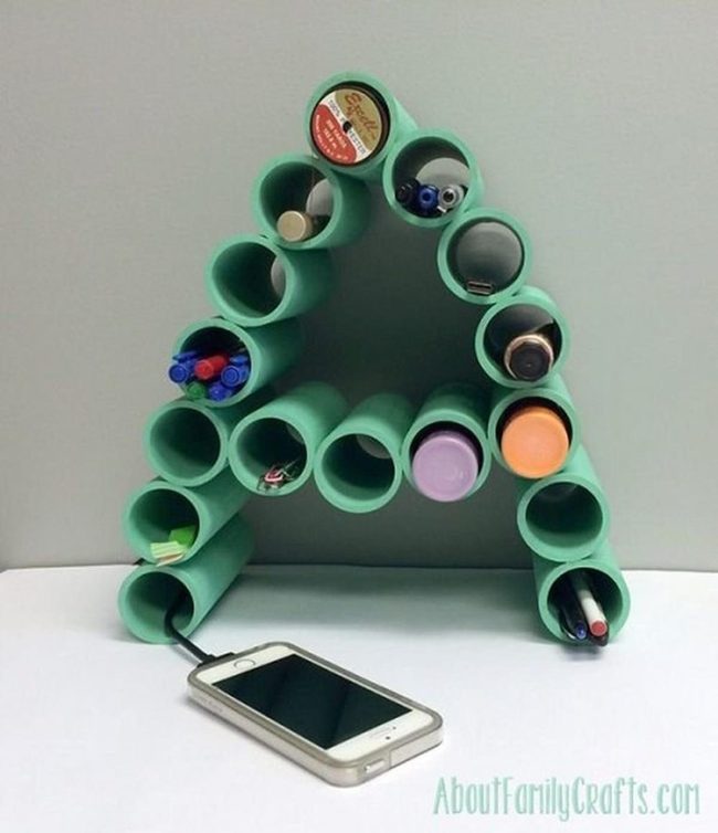 Green Tube Triangle Organizer