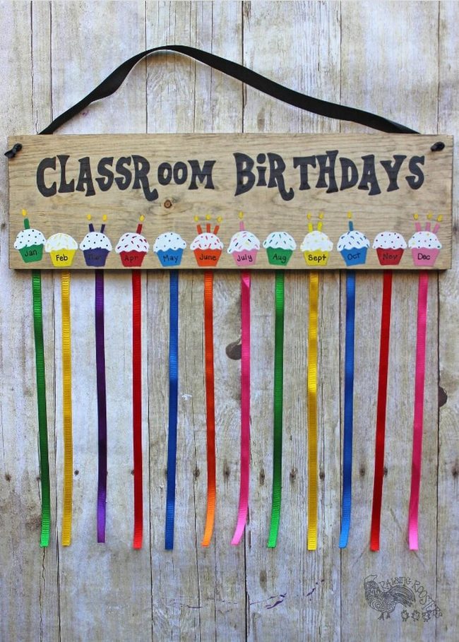 Pine Wood Birthday Calendar