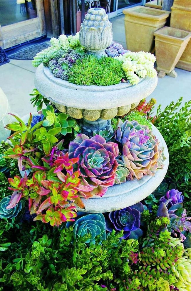 Repurposed Ceramic Garden Layers