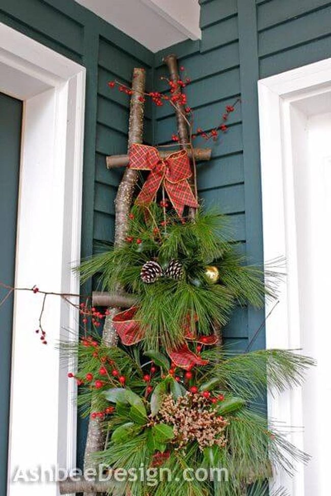 Wooden Ladder, Red Berries
