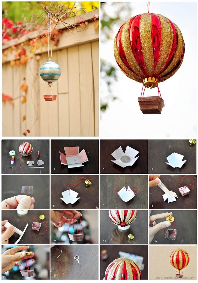 Colorful Hot Air Balloon Ornaments