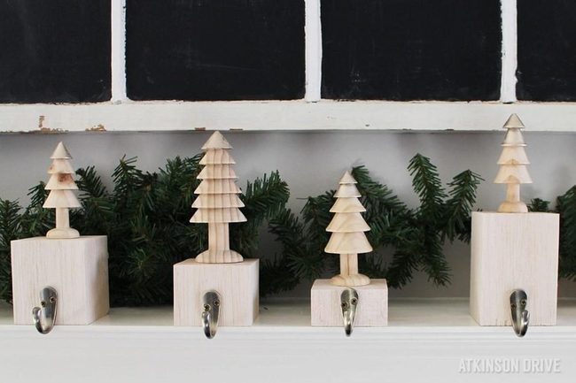 Natural Wood Tree Shelves
