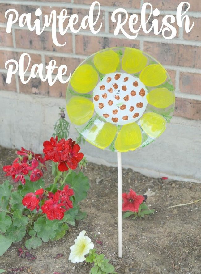 Painted Plate Flower Garden