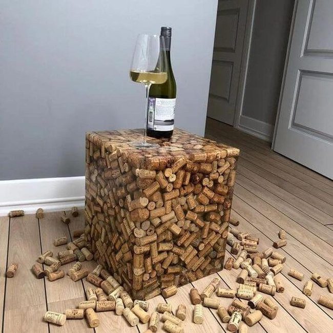 Colorful Cork Mosaic Table