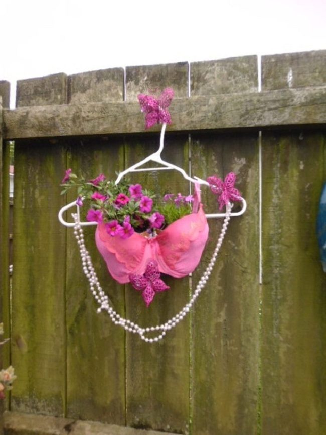 Pink Pearl Bra Planters