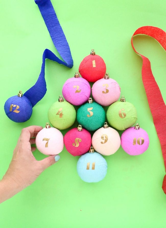 Numbered Balls Countdown Triangle