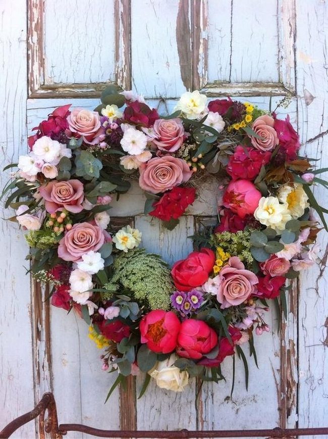 Multicolor Florals On Weathered Wood