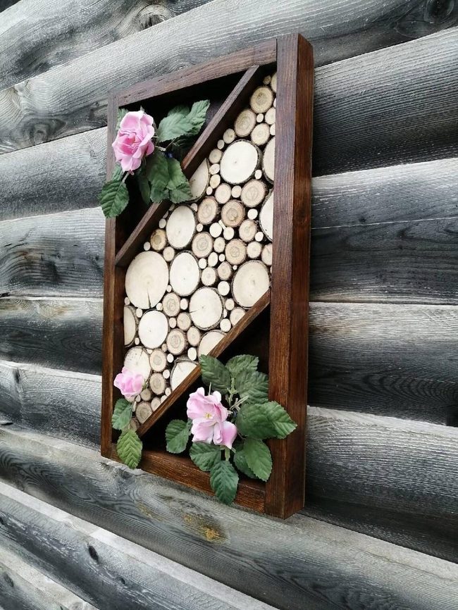 Wood Slices Spring Florals