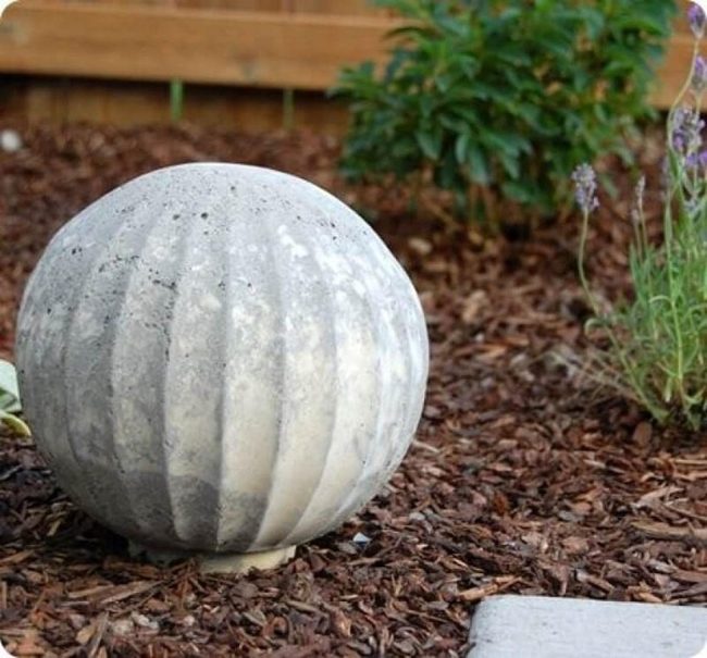Concrete Sphere Garden Sculpture