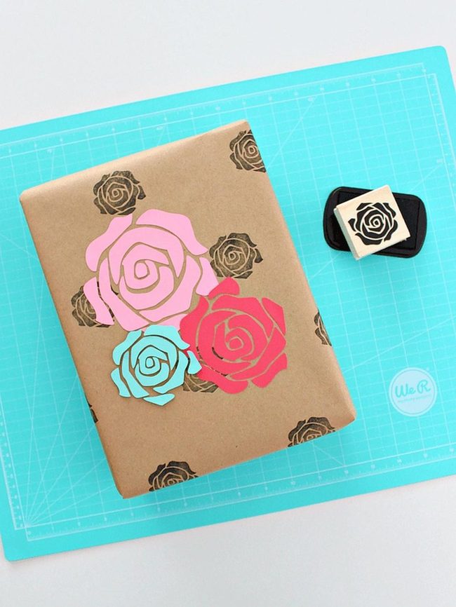 Black Roses On Kraft Paper