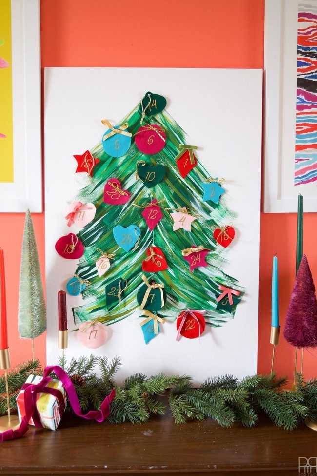 Felt Pouches Green Tree Coral