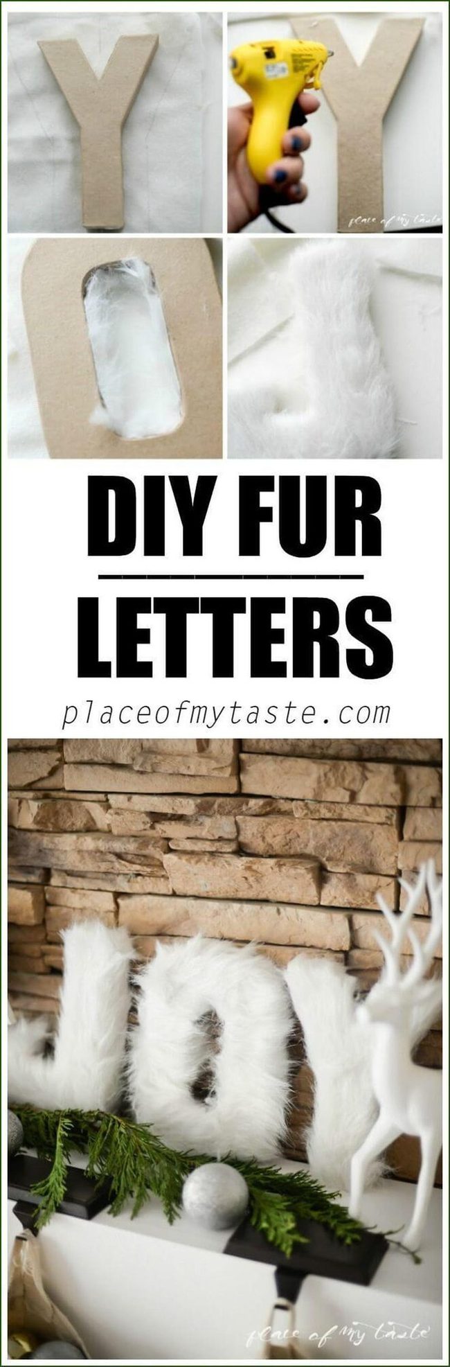 Faux Fur Monogram Statement
