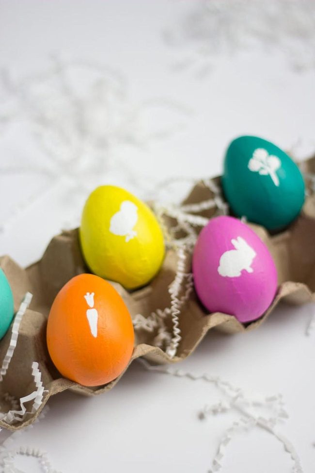 Pastel Eggs With Carrot Designs